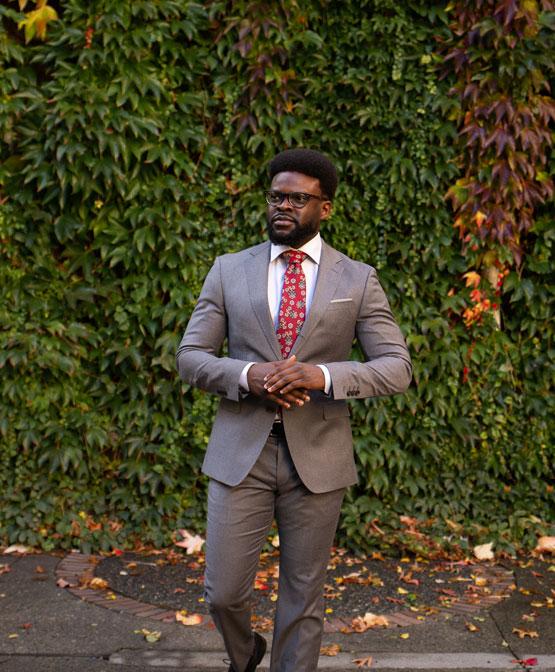 Soft grey goes a long way in the suit world, stretching the seasons. Soft grey goes a long way in the suit world, stretching the seasons.